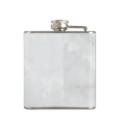 ピンクモダンの水彩フローラブーケモノグラム フラスク (裏面)