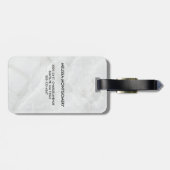 ピンクモダンの水彩フローラブーケモノグラム ラゲッジタグ (裏面横)