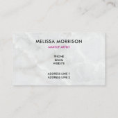 ピンクモダンの水彩フローラブーケモノグラム 名刺 (裏面)