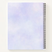 ピンクモダンの水彩フローラ枠 ノートブック (裏面)