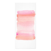 ピンクモダンの水彩ブラシストローク ラックカード (裏面)