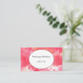 ピンクモダンの水彩抽象芸術 名刺 (スタンド正面)