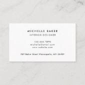 ピンクモダンの水色 名刺 (裏面)