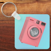 ピンクモダンの洗濯機 キーホルダー (正面)