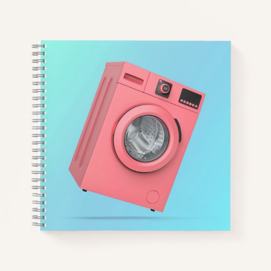 ピンクモダンの洗濯機 ノートブック (正面)