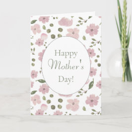 ピンクモダンの牡丹お母さんの日！カード カード