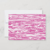 ピンクモダンの白い水の色がパーソ結婚リゼーション セーブザデート (裏面)