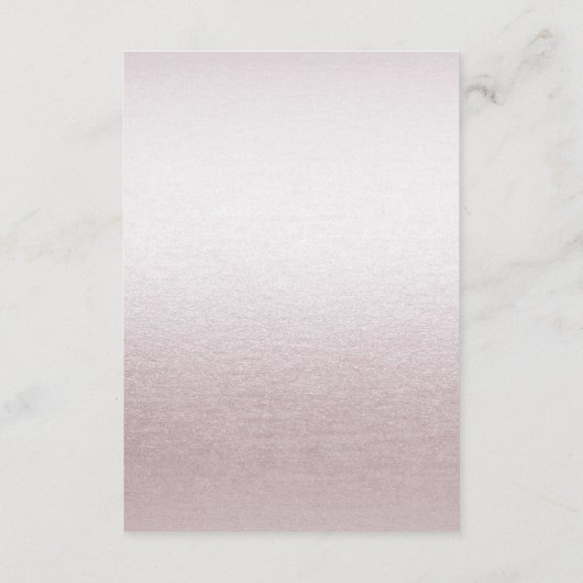 ピンクモダンの白フローラ詳細エンクロージャカード エンクロージャーカード (裏面)