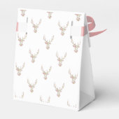 ピンクモダンの白ヴィンテージフローラ鹿の頭 フェイバーボックス (裏面サイド)