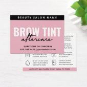 ピンクモダンの眉の濃淡アフターケアカード (デスク)