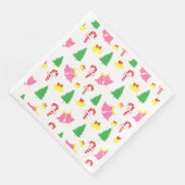 ピンクモダンの緑のクリスマスパターン (コーナー)