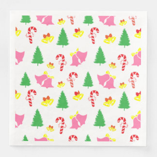 ピンクモダンの緑のクリスマスパターン