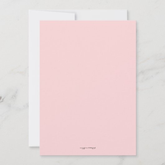 ピンクモダンの花の赤ちゃんシャワー招待状 招待状 (裏面)