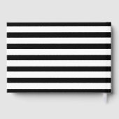 ピンクモダンの花ストライプフローラ結婚の ゲストブック (裏面)