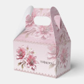 ピンクモダンの花好き箱 フェイバーボックス (裏面サイド)