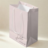 ピンクモダンの花嫁プロポーザル抱き枕 ミディアムペーパーバッグ