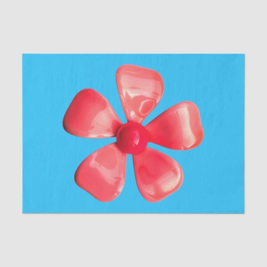 ピンクモダンの花春夏のフローラブルービッグ 薄葉紙 (正面)