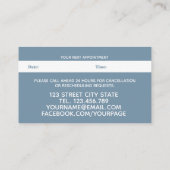 ピンクモダンの花開花水彩アポイントメント 予約カード (裏面)