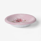 ピンクモダンの花 ペーパーボウル (傾斜あり)