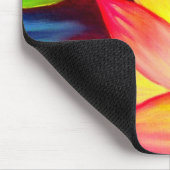 ピンクモダンの蓮の花絵画のフローラ マウスパッド (コーナー)