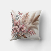 ピンクモダンの蘭フローラと熱帯離れの クッション (裏面)