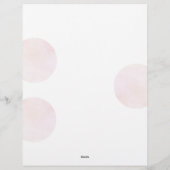 ピンクモダンの説教ノート レターヘッド (裏面)