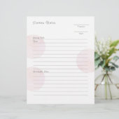 ピンクモダンの説教ノート レターヘッド (スタンド正面)