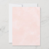 ピンクモダンの金ゴールドエレガントフローラ赤ちゃんシャワー 招待状 (裏面)