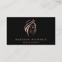 ピンクモダンの金ゴールド抽象芸術ヘアメイクアップブシン