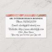 ピンクモダンの銀大理石の質感とタイポグラフィ 名刺 (裏面)