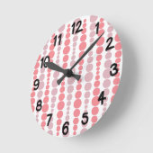 ピンクモダンの長方形の丸時計 ラウンド壁時計 (傾斜)