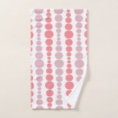 ピンクモダンの長方形 バスタオルセット (ハンドタオル)