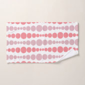 ピンクモダンの長方形 バスタオルセット (ハンドタオル)