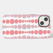 ピンクモダンの長方形 iPhoneケース (裏面横)