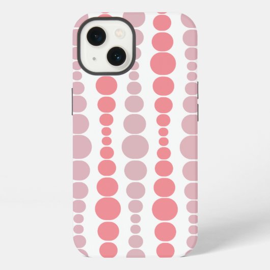 ピンクモダンの長方形 iPhoneケース (裏面)