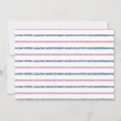 ピンクモダンの青い風船の性別表示パーティー 招待状 (裏面)