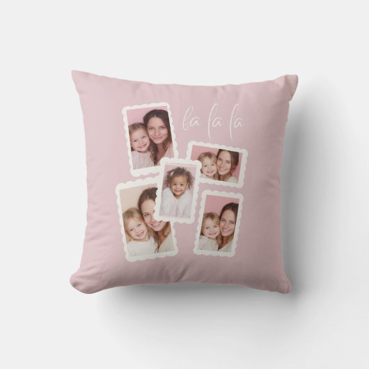 ピンクモダンの「Fa La La」フォトクリス数々のマス クッション (正面)
