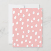 ピンクモダンのHELLOスクリプト ノートカード (裏面)