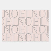 ピンクモダンのNOELラッピング紙シート ラッピングペーパーシート (正面2)