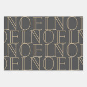 ピンクモダンのNOELラッピング紙シート ラッピングペーパーシート (正面)