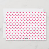 ピンクモダンのXOXOバレンタインデーのハート写真 シーズンカード (裏面)