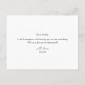 ピンクモダンは私の花嫁の写真になる インビテーションポストカード (裏面)