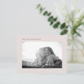 ピンクモダンは私の花嫁の写真になる インビテーションポストカード (スタンド正面)