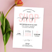 ピンクモダンアップショップポップ・アートのマーケティングフライヤーマーケットデー 招待状