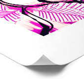 ピンクモダンアポップ・アートのートバラウォーター絵画カラー ポスター (角)