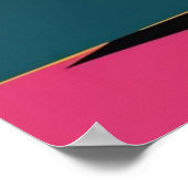 ピンクモダンアートヴィンテージポスター ポスター (角)