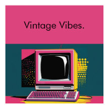 ピンクモダンアートヴィンテージポスター