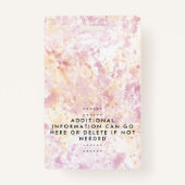 ピンクモダンイエローの水色バッジ バッジ (裏面)