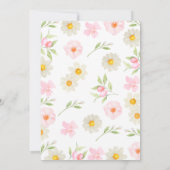 ピンクモダンイエローガールズ春フローラバプテスマ 招待状 (裏面)