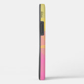 ピンクモダンイエロービーとモノグラム Case-Mate iPhoneケース (裏面 / 右)